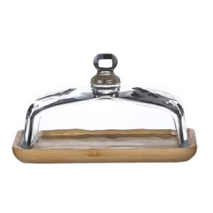 Glass Butter Dish Box Container